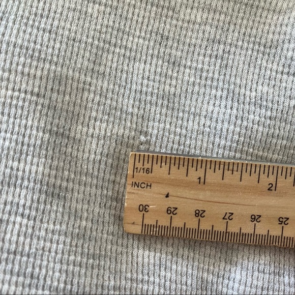 U.S. Polo Assn. men’s henley neck long sleeve thermal shirt, size Large, grey - Picture 6 of 7